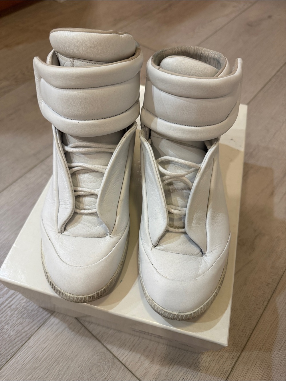 Maison Martin Margiela Future White High-Top Leather Sneakers